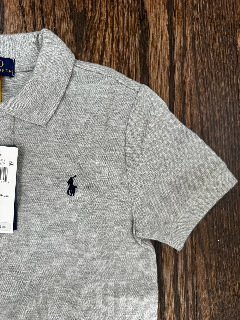 Ralph Lauren Grey Short-Sleeve Polo with Navy Pony